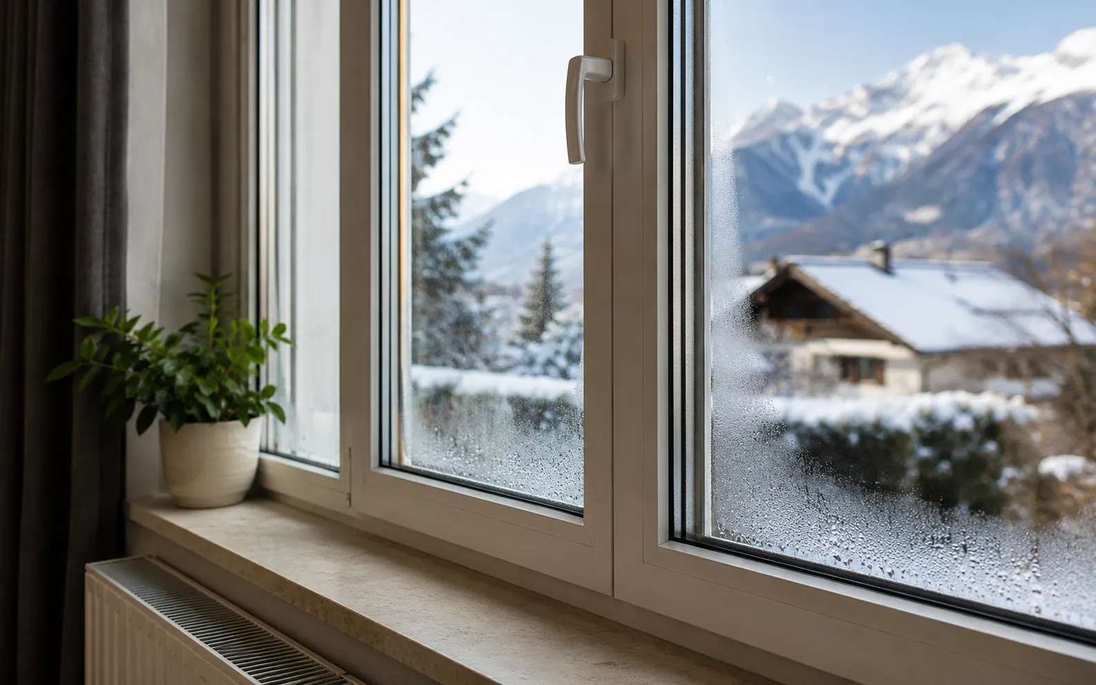 Diagnostic thermique près d’une fenêtre qui laisse passer le froid